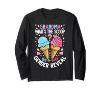 Ice Cream Whats The Scoop Gender Reveal Grandma Manche Longue