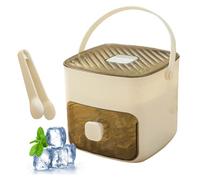 Ice Cube Maker, 48 petites machines à glaçons, avec tiroir et récipient, petit bac à glaçons, mini machine à glaçons, avec pince à glace, pour cuisine, bureau, bar, fête (blanc)