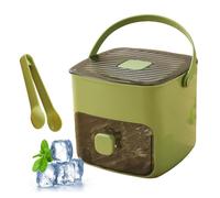 Ice Cube Maker Machine à glaçons 48 petites avec tiroir et récipient - Petit bac à glaçons - Mini machine à glaçons avec pince à glace - Pour cuisine, bureau, bar, fête (vert)