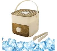 Ice Cube Maker Pression 48 Compartiments, Bac a Glacon Réutilisable Sans BPA avec Couvercle & Pince, Dégagement Rapide Multifonction pour Congélateur et Cocktails (Blanc)