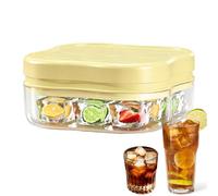 Ice Cube Mold - Food Grade Silicone 22x12x8cm | 9 Grid Press To Release Lid Tray Freezer Storage Box Bin | Large Capacity Maker Holder For Whiskey Cocktail Coffee Juice Water Home Kitchen Bar Party