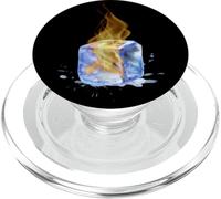 Ice Cube on Fire pour Les Amateurs de Dessin sur Glace et Peinture PopSockets PopGrip pour MagSafe