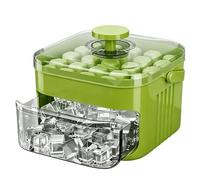 Ice Cube Tray With Easy Press Lid | PP, 5.9in X 3.7in | Portable Ice Maker Mold Container For Freezer | DIY Whiskey Cocktail Coffee Beverage Íce Block