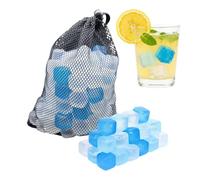 Ice Cubes Reusable - 100 Pieces Refreezable Cooling Blocks | Slow Melting