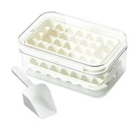 Ice Cubes Trays for Freezer | Clear Flexible Easy Release Container with lid | Ice Maker Mold | for Kitchen Freezer Dining Family Food Drinks Whiskey Cocktail