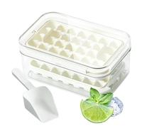 Ice Cubes Trays for Freezer, Clear Release Container with Lid, 8.22x5.27x3.66 Inches Kitchen Dining Family Tool, Food Drinks Whiskey Cocktail Accessory, Home Apartment Pantry Device, Hotel Daily Usage