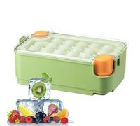 Ice Cubes Trays For Freezer - Handed Press Release, Large Capacity PP Mold, Stackable Storage Box | Reusable Refrigerator Maker With Lid, Square Container For Cocktails Coffee Food