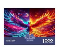 Ice Fire Phoenix Puzzles 1000 Pièces Pour Adultes Et Enfants Animal Jeu Éducatif Jouets Défi 1000 Pieces Décoration De La Maison - Décoration Murale Cadeaux Cadeau Pour Femme, Homme, Couple Et Amie 70