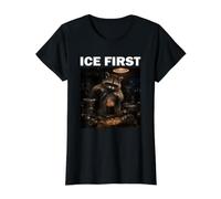 Ice First de café Raton Laveur Amoureux du café T-Shirt Graphique avec Valeur