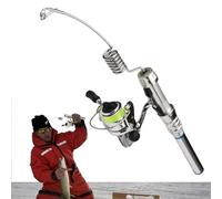 Ice Fishing Reel and Rod Combo, Pocket Pen Rods Kit, Made of Stainless Steel, Aluminum, and Copper, Complete Ice Fishing Gear Jigs Set for Adults, Boyfriend, and Father, 14.96 inches