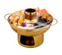 Ice Food Hot Pot | Récipients à thé au lait en acier inoxydable - Plateau de service pour aliments froids en acier inoxydable pour fruits, desserts, gâteaux, crème glacée