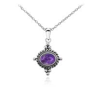 Ice Gems Argent 925 Argent Sterling Oval Amethyst