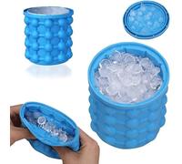 Ice Genie Ice Cube Maker Moule à glaçons en silicone avec couvercle Fonction 2 en 1 Seau à glace avec couvercle Saving Ice Cube Maker pour bière, cocktails et whisky