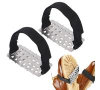 Ice Grippers for Boots - Ice Spikes for Boots | Anti-Slip Stainless Steel Footwear | ICES Grippers Traction Cleats | Fors Climbing Running Mountaineering Walking Backpacking Men Women Adults Teen