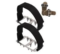 Ice Grips for Shoes Crampons - Anti-Slip Traction Grippers | | Cleats Walk Snow Boot Spikes Stainless Steel Teeth Silicone Non-Slip Overshoe Cover Outdoor Winter Hiking Walking