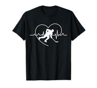 Ice Hockey Heartbeat Love Valentine Player Men Boy Kids T-Shirt