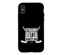 Ice Hockey Player Gift Straight Outta The Penalty Box Coque pour iPhone X/XS