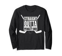Ice Hockey Player Gift Straight Outta The Penalty Box Manche Longue