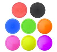 Ice Hockey Pucks - 8 Pack Multicolor Air Hockey Puck Set for Table Games | Bright Lightweight Durabled Flexible, Smooth Glide Replacement Accessories for Kids Adults Home Entertainment Fun Sports Play
