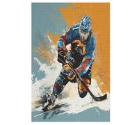Ice Hockey Puzzles 1000 Pièces Adultes, Puzzle en Bois Jeux D'adresse pour Toute La Famille,Jeu De Team Building,Cadeau pour Les Amis Ou Les AmFourmis, (78×53cm)