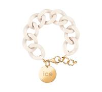 ICE - Jewellery - Chain Bracelet - Almond Skin - Bracelet Mailles XL de Couleur Blanc Cassé pour Femmes Fermé d'Une Médaille Dorée (020353)