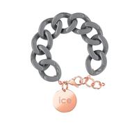 ICE - Jewellery - Chain Bracelet - Chic Grey - Rose-Gold - Bracelet Mailles XL de Couleur Grise pour Femmes Fermé d'Une Médaille Rose-Gold (020930)