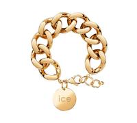 ICE - Jewellery - Chain Bracelet - Gold - Bracelet Mailles XL Doré pour Femmes Fermé d'Une Médaille Dorée (021191)