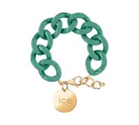 ICE - Jewellery - Chain Bracelet - Ivy Green - Bracelet Mailles XL de Couleur Verte pour Femmes Fermé d'Une Médaille Dorée (020355)