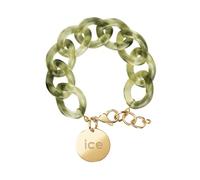 ICE Jewellery - Chain Bracelet - Opaline Green - Bracelet Mailles XL pour Femmes Fermé d'Une Médaille Dorée (021229)