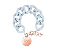 ICE - Jewellery - Chain Bracelet - Pastel Blue - Rose-Gold - Bracelet Mailles XL de Couleur Bleue pour Femmes Fermé d'Une Médaille Rose-Gold (020920)