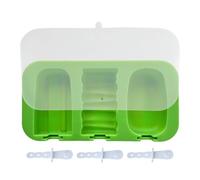 Ice Lolly Moulds, Silicone Ice Cream Mold, 3 Cavity Freezer Sticks, Sturdy Kitchen Tool, Safe for Baby Kids, Perfect for Fruit Yogurt Cake Snack, 7.48x3.94x0.98 Inches