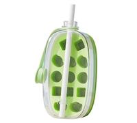 Ice Maker Bottle, 2-In-1 Portable Reusable Press Cube Dispenser Bottles, Ice Making Water Bottle System, 28cm Size, 10cm Width, with Style for Water Whiskey Coffee Cocktail Home Use