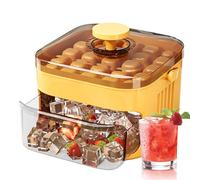 Ice Maker With Easy Press Lid, Double-Layer 50 Cavity Ice Trays For Freezer