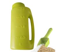 Ice Melt Spreader - 2L Heavy-Duty Handheld Salt & Fertilizer Distributor | Adjustable Flow Spreader For Sand, Seed, And Rock Salt | Portable Hand Operated Shaker For Driveways, Sidewalks, Lawn And Gar