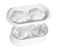Ice Mold 2 Balls - PP White Or Pink 18x9x6.3cm Elegant Shape - Whiskey Cocktail Tray For Bartender - Bar Mixing Cooling Tool