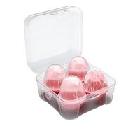 Ice Mold - 4-Pieces Egg-Shaped Non Stick Easy Release, Large Silicone Ice Trays, For Kitchen Beverages Whiskey Cocktails Party Picnic Pool Camping Sodas Juices Lemonade Drinks, 4.6x6.1cm