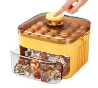 Ice Mold Box, Double Layer 50 Cavity Icecubes Tray, Non Stick Easy Release with Storage Container, Portable Ice Mold for Kitchen Pool Picnic Camping Vacation Beverages Whiskey Cocktails Sodas