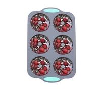 Ice Molds, Easy Release, 6 Cavity Christmas Wreath Design Benefits, Festive Shape Function, Decorative Freezing Performance, Holiday Ice Mold Tray for Freezer Chocolate Cake Dessert