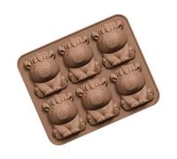 Ice Molds For Whiskey | Flexible Easy Release Capybara | 14.5x12.5x2cm | Cute Animal Cube Tray | Non Stick Ice Maker | High Temperature Resistant Material | For Coffee Beer Cold Drinks Beverages Part