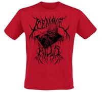 Ice Nine Kills Ex Mortis Homme T-Shirt Manches Courtes Rouge M 100% Coton Regular/Coupe Standard