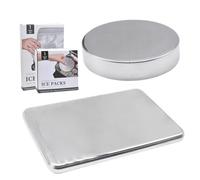 Ice Packs For Lunch Boxes - Long Lasting Chill Anywhere | Stainless Steel Cold Packs Reusable Quick Freeze | For Hiking Fishing Picnics Camping Cooler Kitchen Equipment 176x116x13mm Square 450g Or Rou