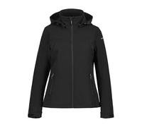 Ice Peak Blouson à Capuche en Softshell pour Femmes Brenham, Noir, 42