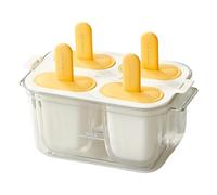 Ice Pop Maker, Silicone Freezer Mold, Drip Proof Design, Non Stick Easy Release 4 Cavity Reusable Food Grade BPA Free Dessert Tray Ice Cream Yogurt Juice Treats, for kitchen summer use