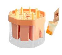 Ice Pop Mold - 8 Cavity Non Stick Maker | Easy Release Freezer Tray Reusable Ice Cream Mold Fruit Juice Milk Dessert DIY Summer Treat Maker for Home, Restaurant, Kitchen