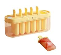 Ice Pop Molds Silicone | 6-Cavity Iced Dessert Making | DIY Ice Lolly Mould,for Parents Kids Families Juice Milk Jam Summer Birthday Home Parties Camping Holiday