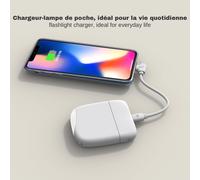 Ice-Powerbank - Batterie Externe 5000 Mah Avec Lumière Tactile Intégrée Adaptée À Tous Les Smartphone Iphone,Samsung,Huawei,Xiaomi,Lg,Tablette En Plastique Recyclé Certifié Grs - Blanc