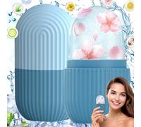 Ice Roller,Ice Roller Visage,Glacon Visage,Massage de la Glace pour Les Yeux Réutilisable,Soins de la Peau Compresse de Glace Rétrécit Les Pores Réduit Les Poches Améliore l'élasticité de la Peau