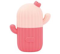 Ice Roller, Rouleau à Glace Visage en Silicone, Massage de Glace, Facial Ice Roller, Bac à Glaçons Cactus pour Soins de la Peau du Visage, Rétrécit Les Pores, Réduit Les Poches (Rose)