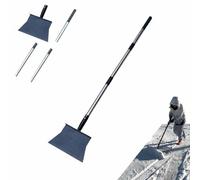 Ice Scraper Heavy Duty,Ice Chopper for Driveway,Multifunctional Gardening Spade Shovel,11" Wider Garden Flat Floor Scraper with 48" Long Adjustable Handle,for Sidewalk Lawn Garden Farm Yard (A)