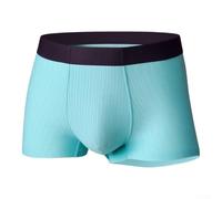 Ice Silk Boxer sans couture pour homme - Évacuation de l'humidité - Coupe extensible - Pour un usage quotidien - Taille L-3XL (vert XXXL)